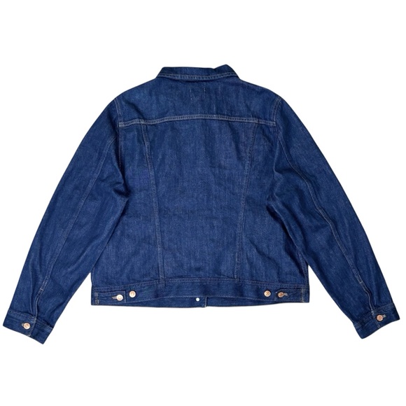 J. Crew Women’s Denim Trucker Jacket Dark Wash - Size XXL - Picture 2 of 3